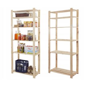    Scaffale da magazzino in legno Wamar 200 x 80 x 38 cm max 40 kg per ripiano