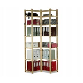    Scaffale da magazzino in legno Wamar 220 x 80 x 38 cm max 40 kg per ripiano