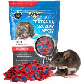   VELENO PER RATTI, TOPI, RODITORI, PASTA FORTE, NESSUN PARASSITA, 1KG