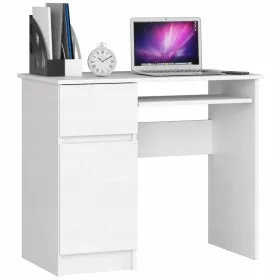    Scrivania rettangolare Chord Pixel Left 90 x 50 x 77 cm bianco