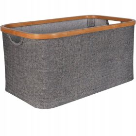    Gadgy portabiancheria da appoggio da 35 lt, nei toni del grigio e dell'argento