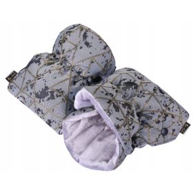    Mio bebe MUFFS guanti in peluche per PASSEGGINO, a triangoli