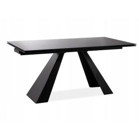  Tavolo SALVADORE, nero opaco, 80x120(180) SIGNAL