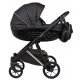  PASSEGGINO BAMBINO ONTARIO BLACK&GOLD 3in1 ECO PELLE + SEDILE COSMO