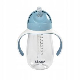  Beaba tazza antigoccia con cannuccia 300 ml blu