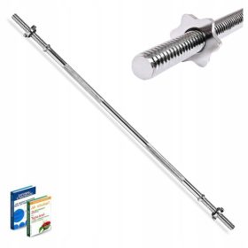    BARRA DRITTA 120cm diametro 25mm CANNA IN ZAFFIRO piena ACCIAIO MORSETTI filettati