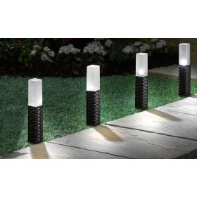  Lampade Solari da Giardino in Rattan 4 pz. SOLAR MAGIC