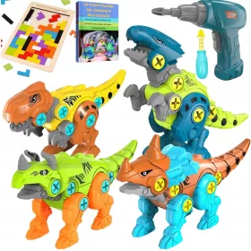  Set di costruzione di dinosauri per assemblare blocchi