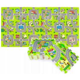    iKido Puzzle in schiuma EVA City 2 anni + 18 elementi 30 x 30 cm