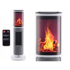    Termoarredo ceramico elettrico Carruzzo Termoarredo a colonna con caminetto 2000 W