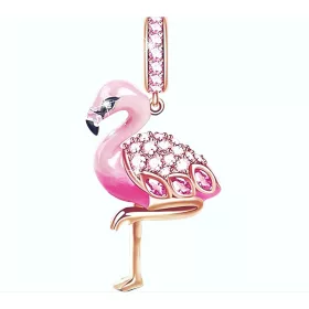  MD CHARMS pendente fenicottero rosa gambe in oro S925