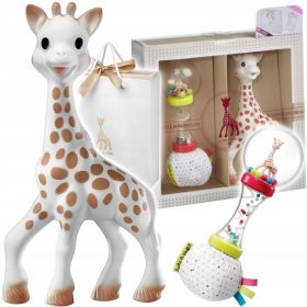    Massaggiagengive Sophie la girafe, in plastica, sui toni del marrone e del beige