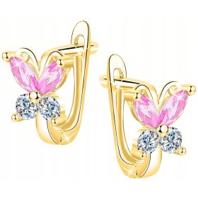  ORECCHINI A FARFALLA IN ARGENTO E PLACCATO ORO PER BAMBINA