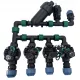  Collettore Rain Bird 4 sezioni HV 100 25mm SET