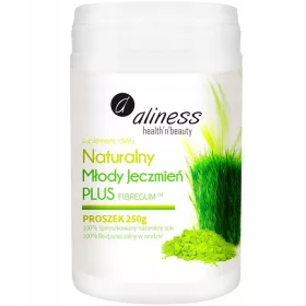   Aliness Naturalny Młody Jęczmień PLUS in Polvere 250g con Fibregum - Suplemento Naturale Ricco di Nutrienti