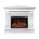  Camino elettrico da terra ArtiFlame con funzione riscaldamento, bianco, 1800 W, 110,6 x 90 x 70 cm