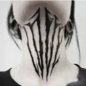  TATUAGGIO TEMPORANEO ARTIGLI LAVABILI SUL COLLO