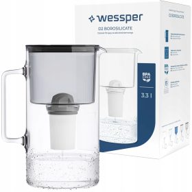    Caraffa filtrante Wessper AquaClassic Crystalline da 2,5 l, nera