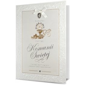    Biglietti di Prima Comunione perlati con una deliziosa medaglione H801