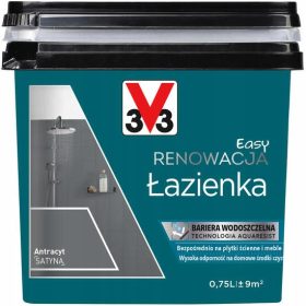    Vernice acrilica per piastrelle V33 0,75 l antracite satinata