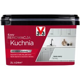    Vernice acrilica per legno, mobili, piastrelle V33 2 l Grigio chiaro satinato