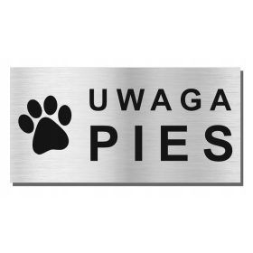 TARGA ATTENZIONE CANE Alluminio 20x10cm UV