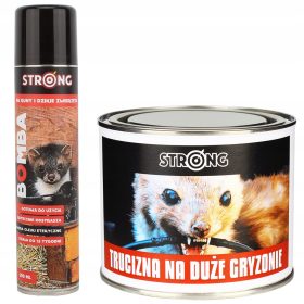    Veleno, veleno Forte contro martore, topi e ratti, animali del bosco + Spruzzatore, aerosol Forte contro martore