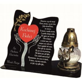   Base per candela personalizzabile in plexiglass nero inciso con dedica