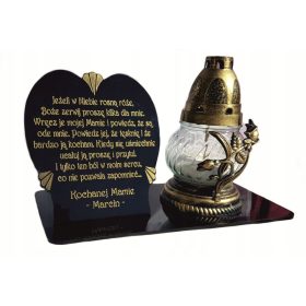   Base per Candela con Incisione Personalizzata in Plexiglass Nero