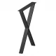  Gamba da tavolo Gamet SR46 SR46-550-720-L2-K1 nero 55x72 cm