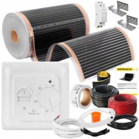    Mission Air SET Tappetino Riscaldante in Lamina INFRAROSSI 50cm I 160W/m² 24m² PTC