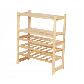  Scaffale in legno per dispensa vino LSR 5 ripiani Nat