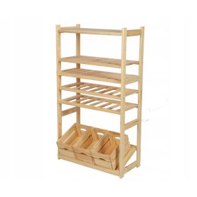    Scaffale da magazzino in legno Wamar-Sosenka 124,2 x 70 x 33 cm max 50 kg per ripiano