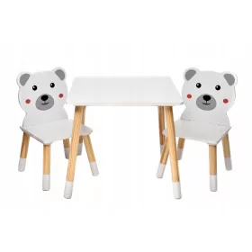  TAVOLO BIANCO, TEAR TEDDY TEDDY TEDDY TEAR, 2 SEDIE