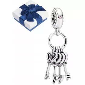  Charms Ciondolo Chiavi dell'amore AMORE Argento 925