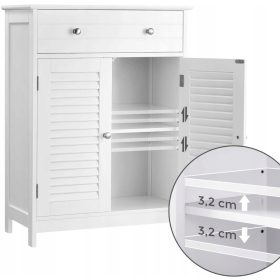  Mobile da bagno Songmics, bianco, 60 cm