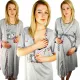  Camicia da notte Evila-shop grigia taglia S