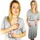  Camicia da notte Evila-shop grigia taglia L