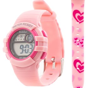    Orologio digitale Kiddus per ragazze e ragazzi. Con cronometro, sveglia e luce.