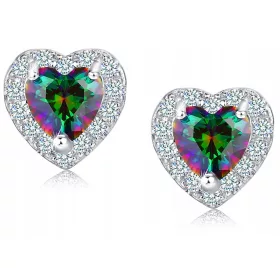  BELLISSIMI ORECCHINI A CUORE IN ARGENTO 925