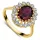  ANELLO IN ORO RUBINO CON ZIRCONI 333 R10-24
