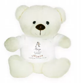    ORSACCHIOTTO CON NOME REGALO PER BAMBINO DI 1 ANNO DI NATALE marrone