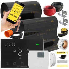    Mission Air SET Tappetino Riscaldante in Lamina INFRAROSSI 50cm I 22m² 160W/m² PTC