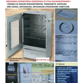  AFFUMICATORE ACCIAIO ZINCATO VETRO 46x29x81 cm