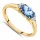  ANELLO DI FIDANZAMENTO IN ORO TOPAZIO 333 8K R.10-23