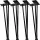  4x GAMBE DA TAVOLO IN METALLO GAMBE A FORCELLA 40 CM 3 BARRE