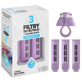 Confezione da 3 filtri per bottiglie DAFI + tappo COLORS