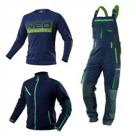   Un set di indumenti da lavoro da uomo per la salute e la sicurezza sul lavoro, taglia L. PANTALONI E T-SHIRT NEO POLAR