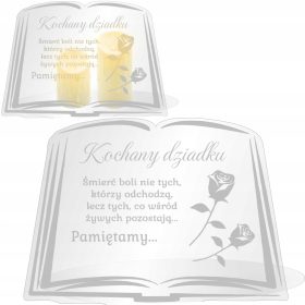   Base in Acrilico per Lumini da Cimitero - Personalizzabile per Nonni