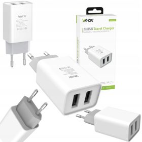  2x caricabatterie di rete micro Vayox USB 2.1A VA0052